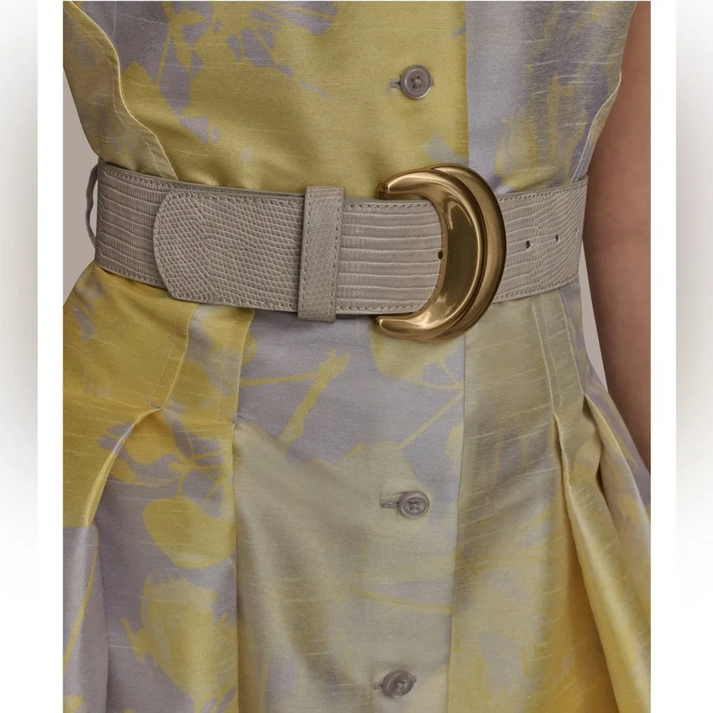 Donna Karan Yellow and Gray A-Line Skirt - Picture 5 of 8